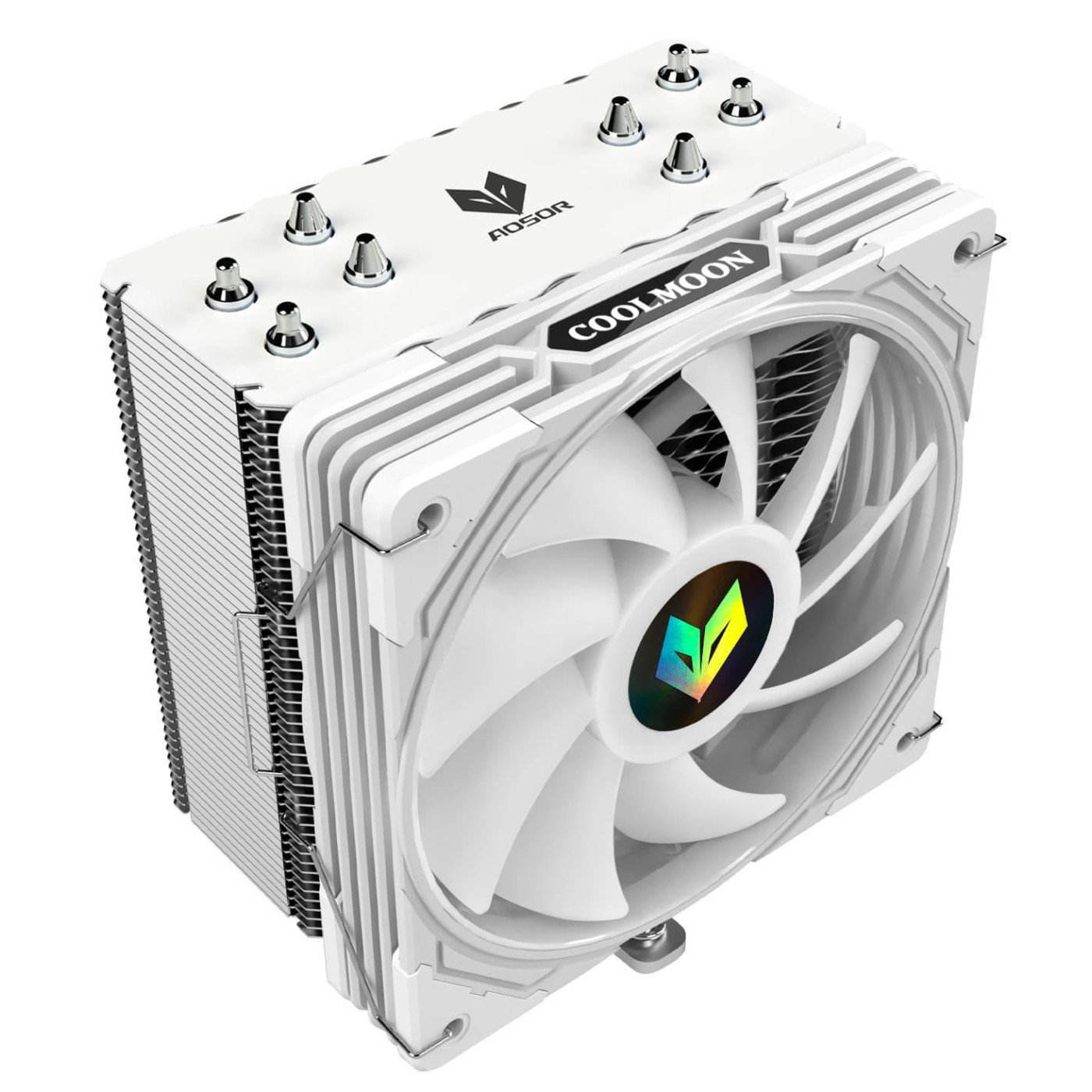 Кулер для процессора Coolmoon Aosor AS400 WHITE (AS400 WHITE)