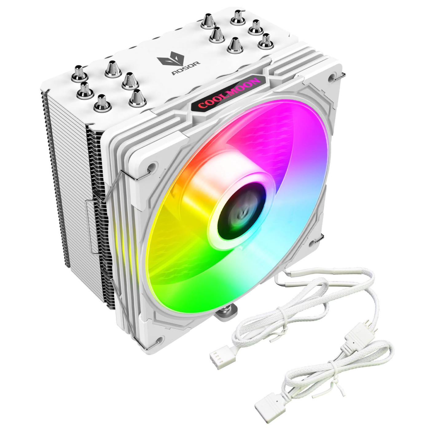 Кулер для процессора Coolmoon Aosor AS600 WHITE (AS600 WHITE)