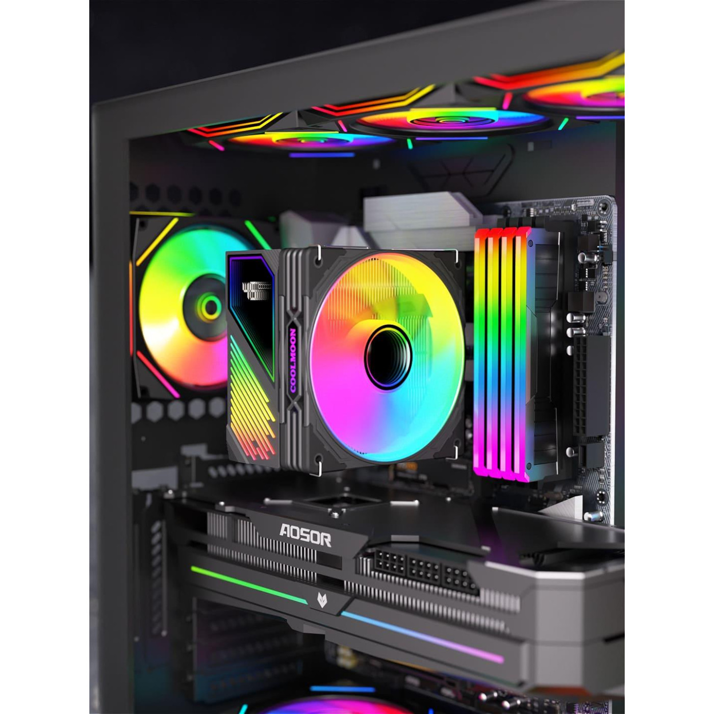 Кулер для процессора Coolmoon GT600 BLACK (GT600 BLACK)