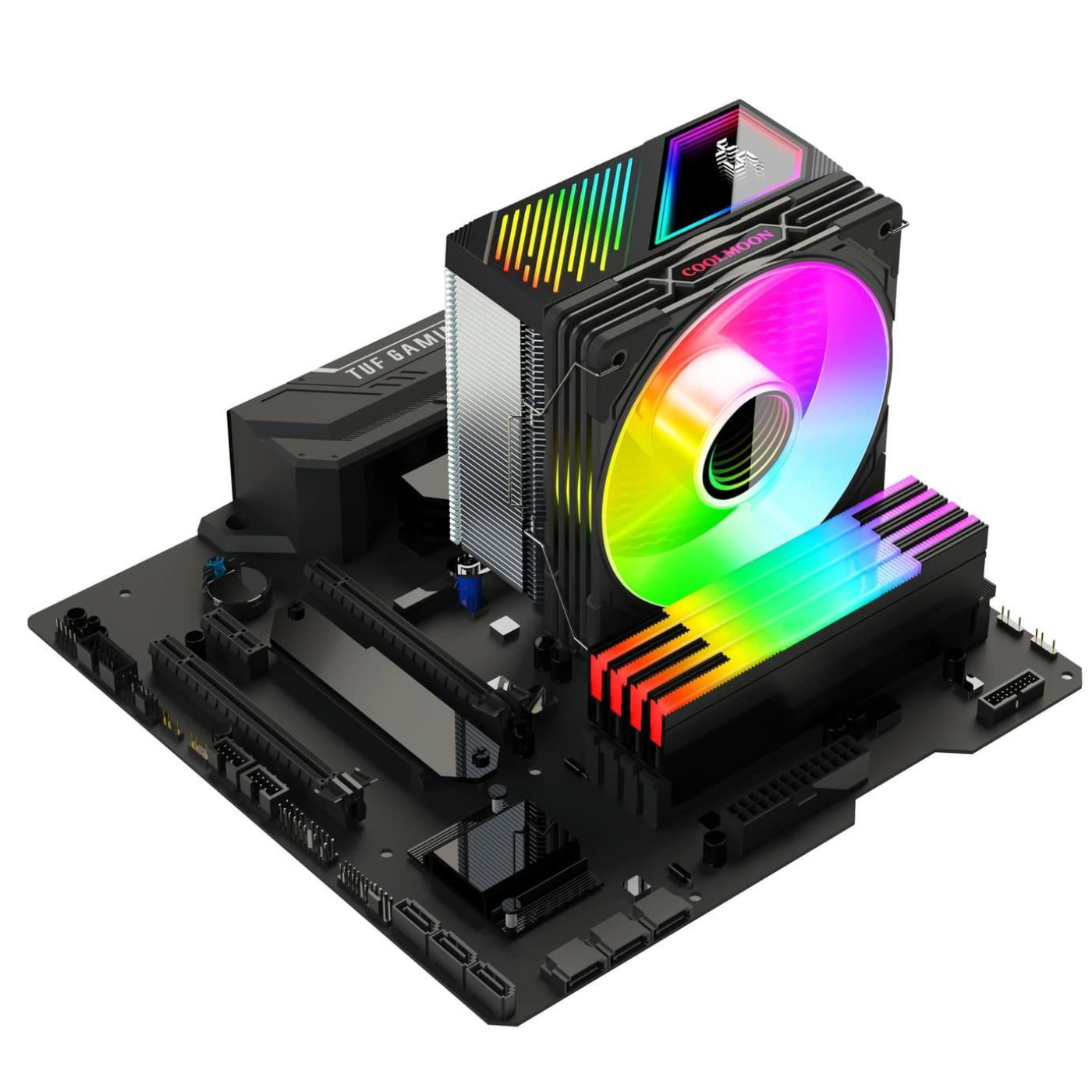 Кулер для процессора Coolmoon GT600 BLACK (GT600 BLACK)