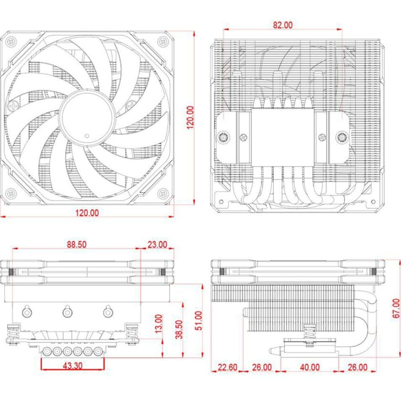 Кулер для процесора ID-Cooling IS-67-XT White (IS-67-XT White)
