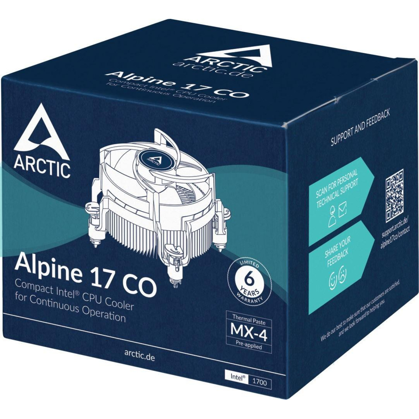 Кулер для процесора Arctic Alpine 17 CO 1700 (ACALP00041A)