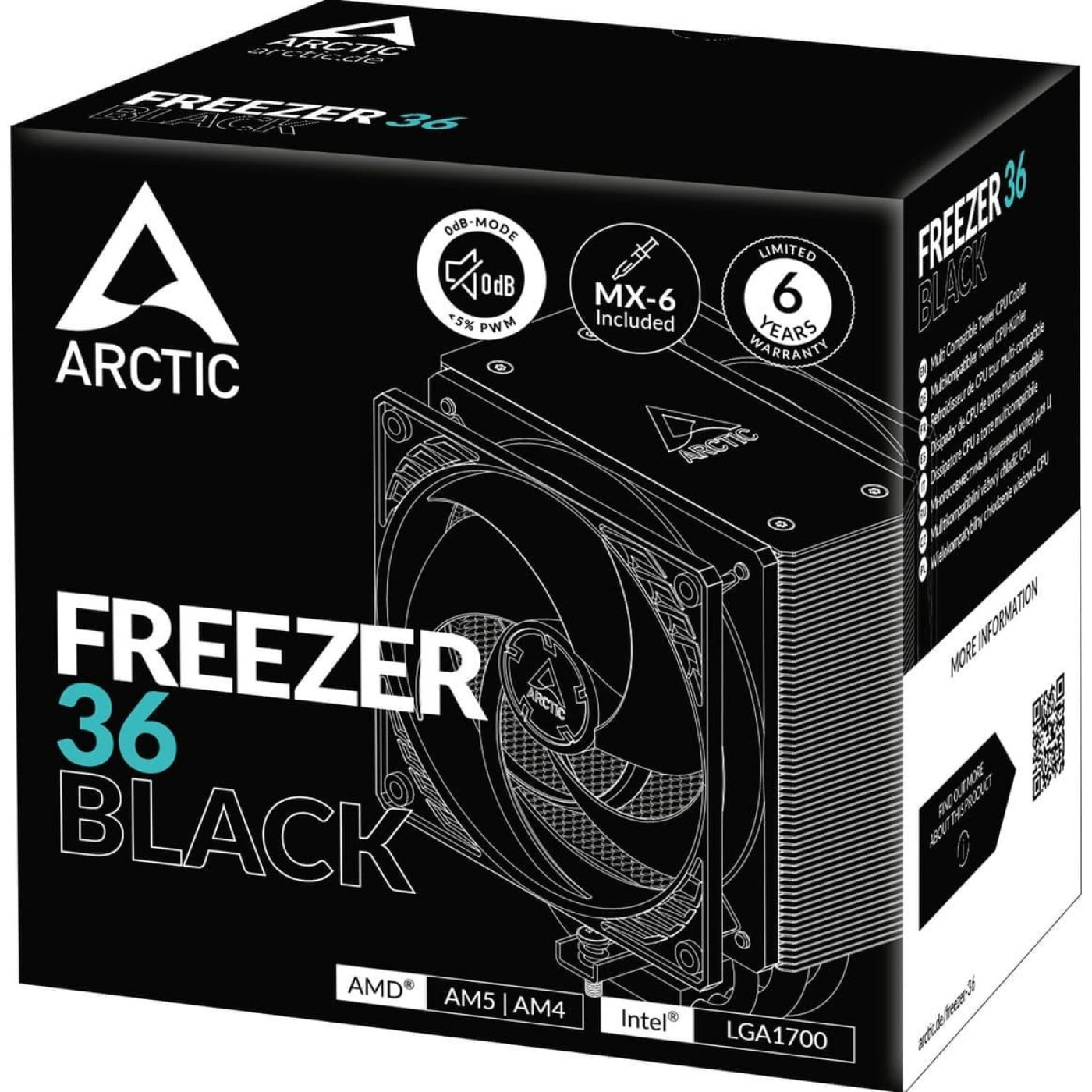 Кулер для процесора Arctic Freezer 36 Black (ACFRE00123A ONLY AMD) Б/в