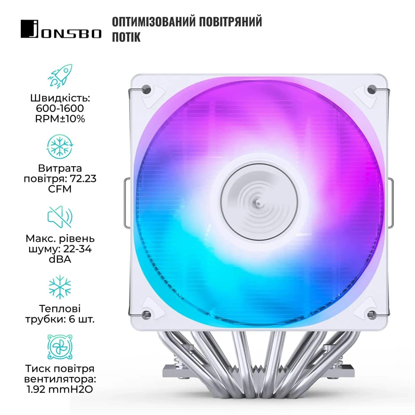 Кулер для процесора Jonsbo CR-3000E COLOR White (CR-3000E COLOR White)