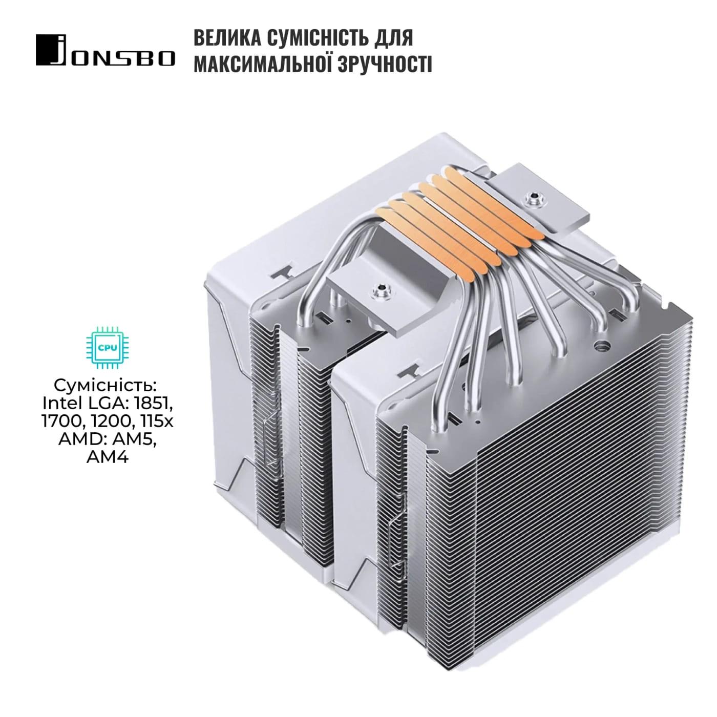 Кулер для процесора Jonsbo CR-3000E COLOR White (CR-3000E COLOR White)