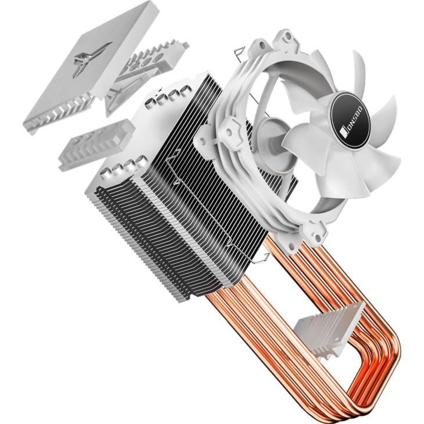 Кулер для процесора Jonsbo CR-1400 White (92mm/LGA115X/1200/1700, AMD AM4/AM5/4 тепл. трубки) (CR-1400 White) Б/в,U1
