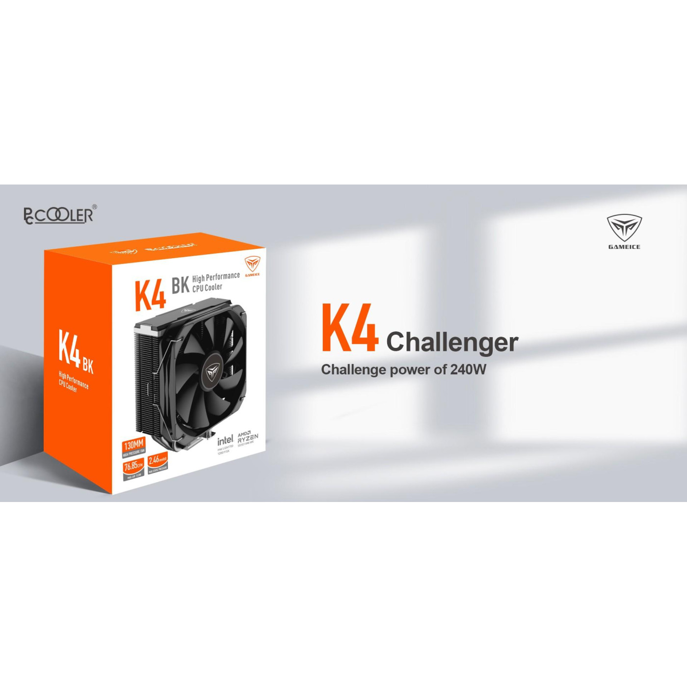 Кулер для процессора PcCooler K4 BK, чорний (K4 BK)