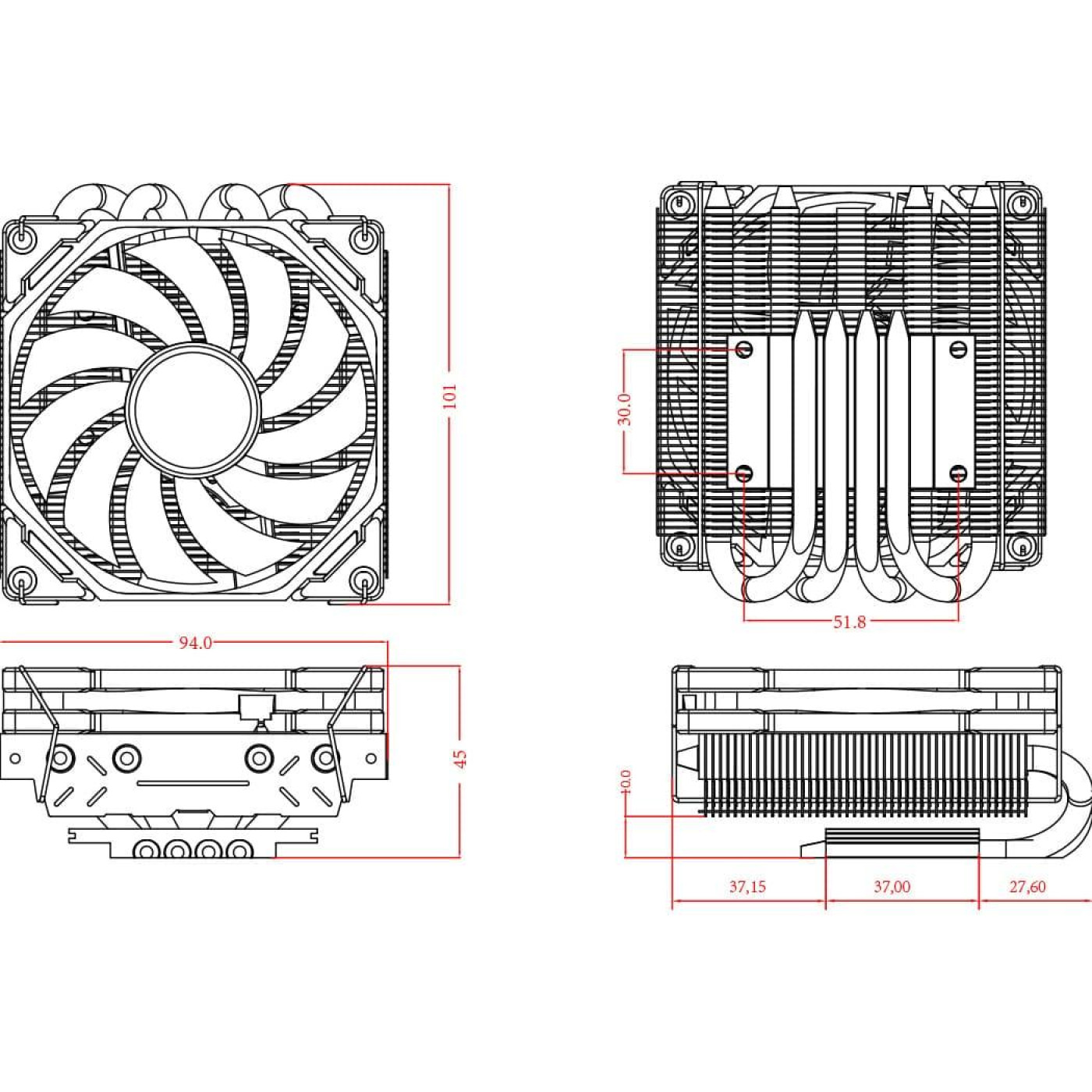 Кулер для процессора ID-Cooling IS-40X V3 (IS-40X V3)
