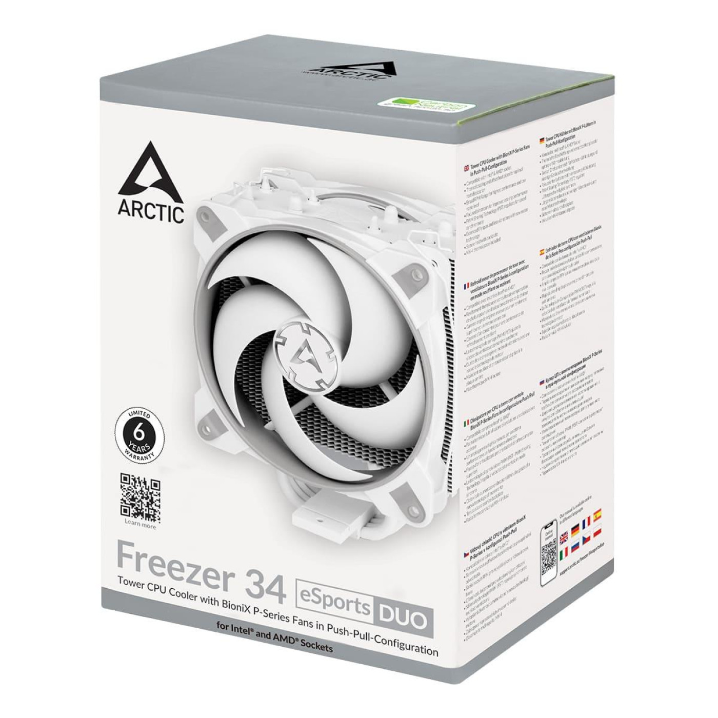 Кулер для процесора Arctic Freezer 34 eSports DUO Grey/White (ACFRE00074A) only intel (ACFRE00074A/only intel) Б/в