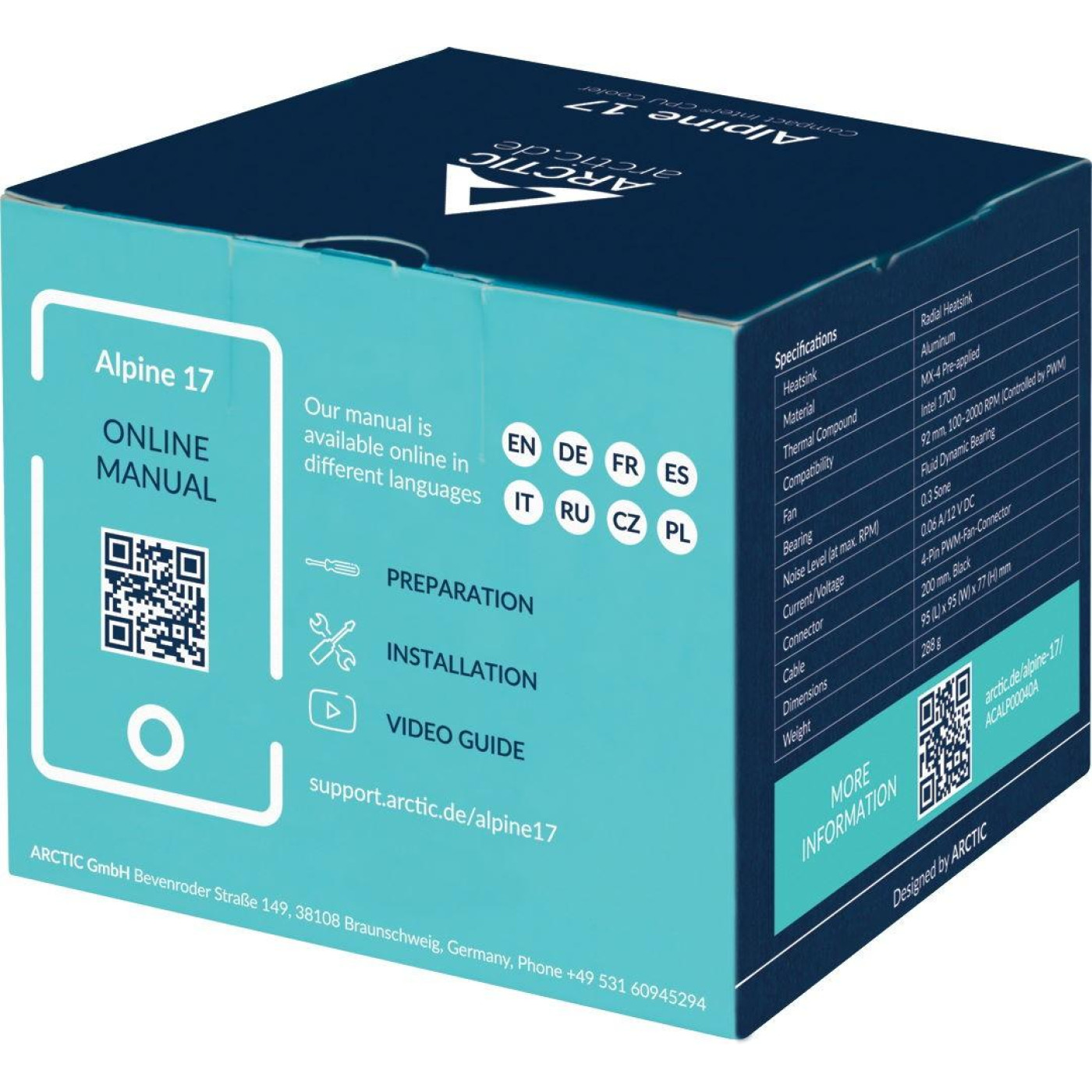 Кулер для процесора Arctic Alpine 17 1700 (ACALP00040A)