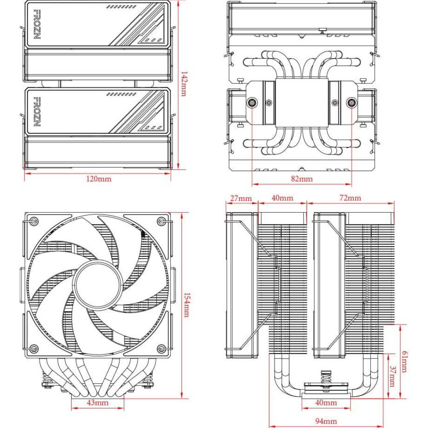 Кулер для процесора ID-Cooling Frozn A620 ARGB (FROZN A620 ARGB) U1