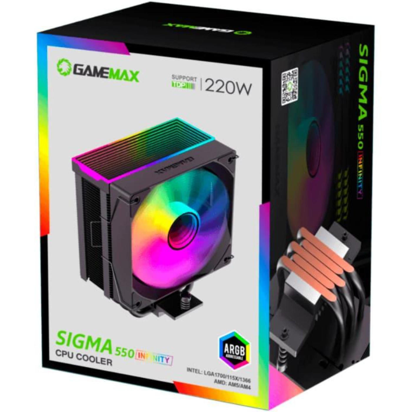 Кулер для процессора GameMax Sigma 550 Infinity BK (Sigma 550 Infinity BK) Б/у,U1