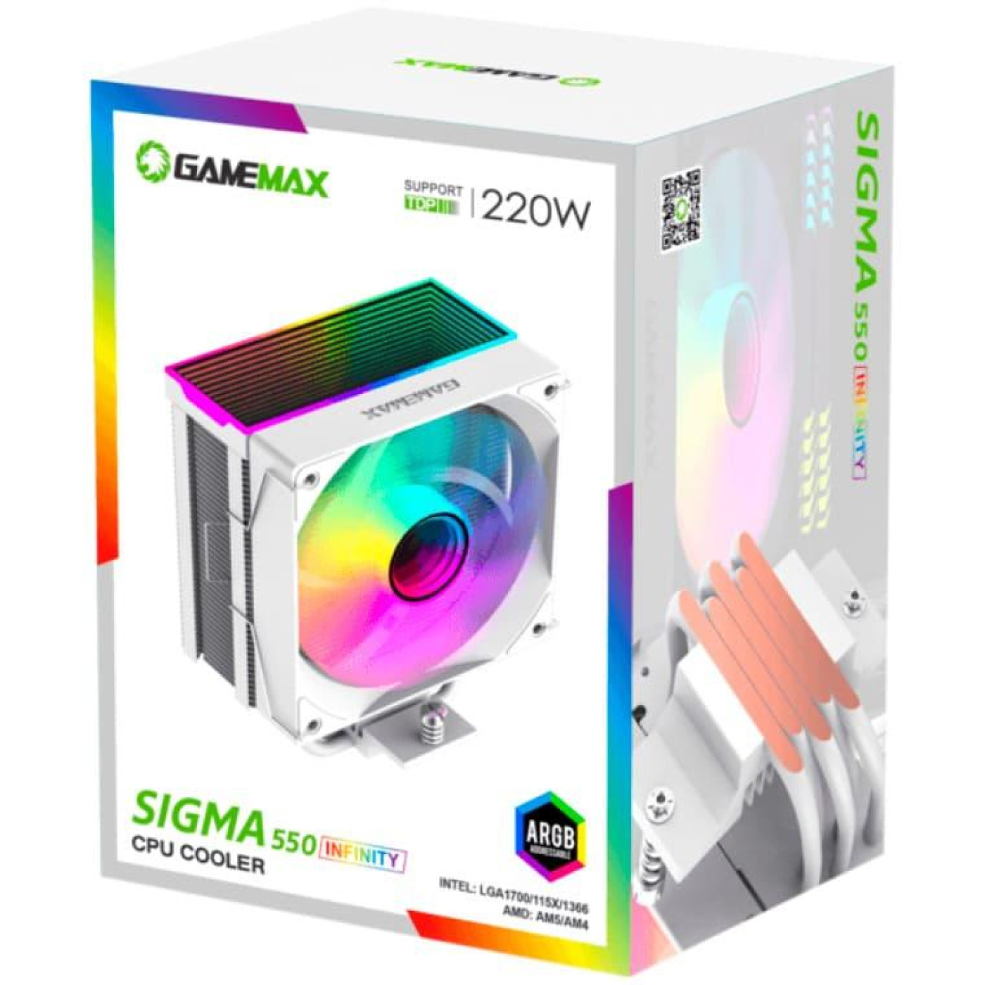 Кулер для процессора GameMax Sigma 550 Infinity WH (Sigma 550 Infinity WH)