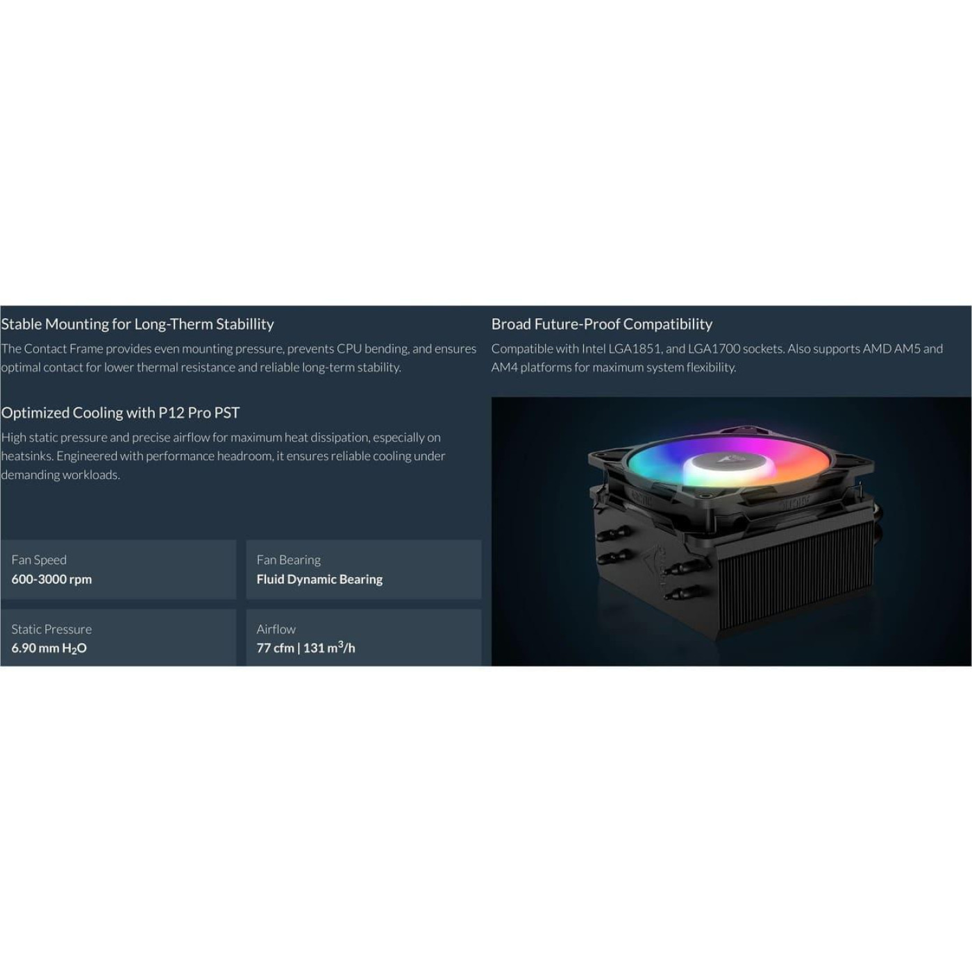 Кулер для процесора Arctic Freezer 36-S A-RGB Black (ACFRE00198A)