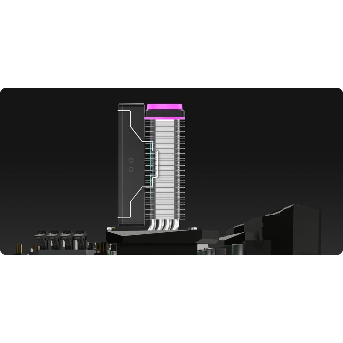 Кулер для процессора Ocypus Delta A40 SE ARGB Black (DELTA-A40-BK1AAWN00S-GL)