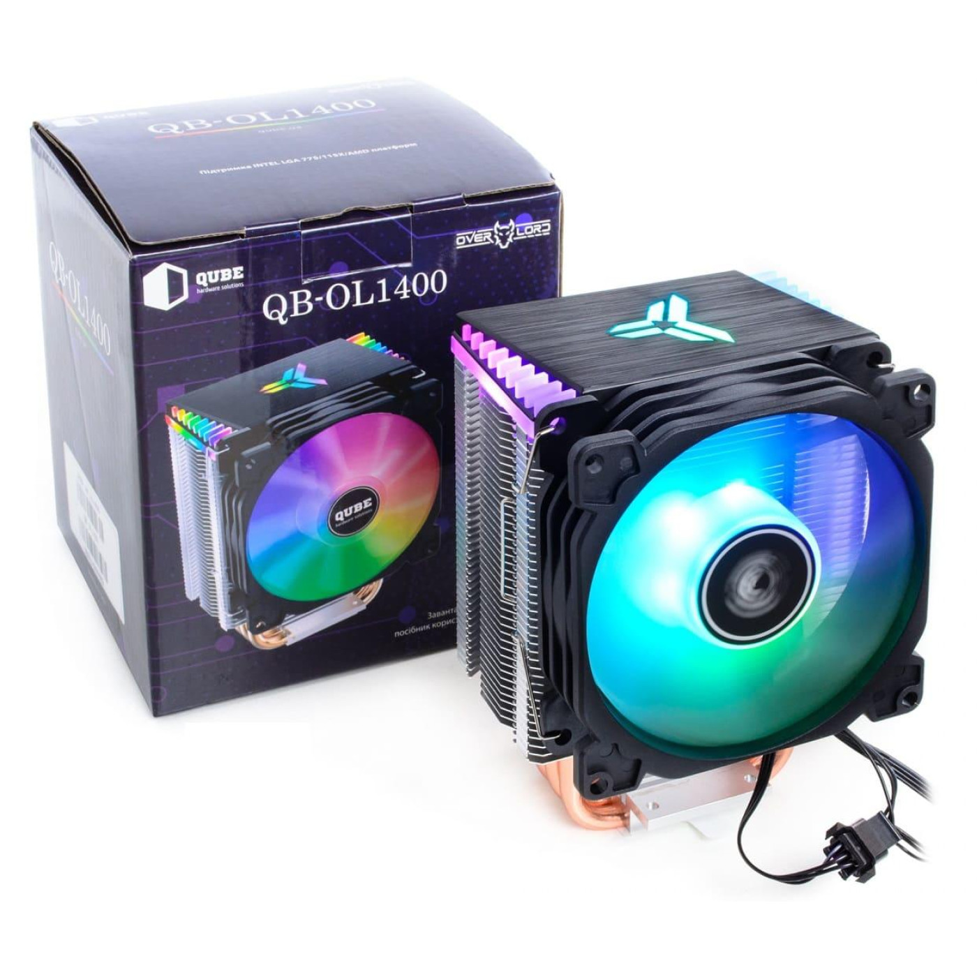Кулер для процесора QUBE QB-OL1400 intel 775/115x/1366 (QB-OL1400 775/115x/1366) Б/в