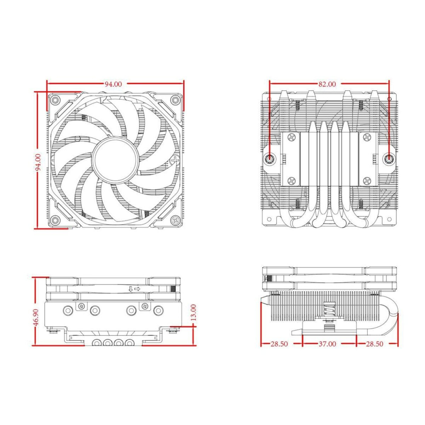 Кулер для процессора ID-Cooling IS-40-XT Black (IS-40-XT BLACK)
