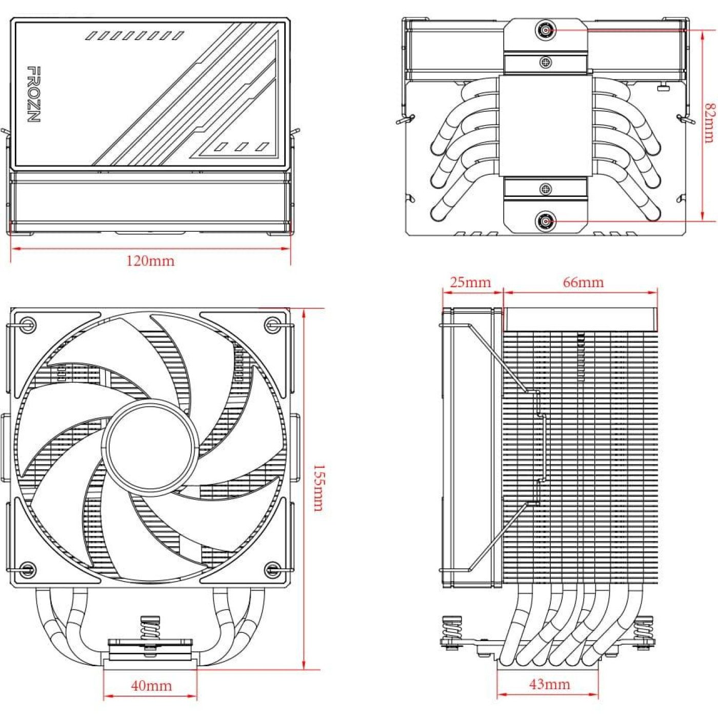 Кулер для процессора ID-Cooling Frozn A610 Black (FROZN A610 BLACK)