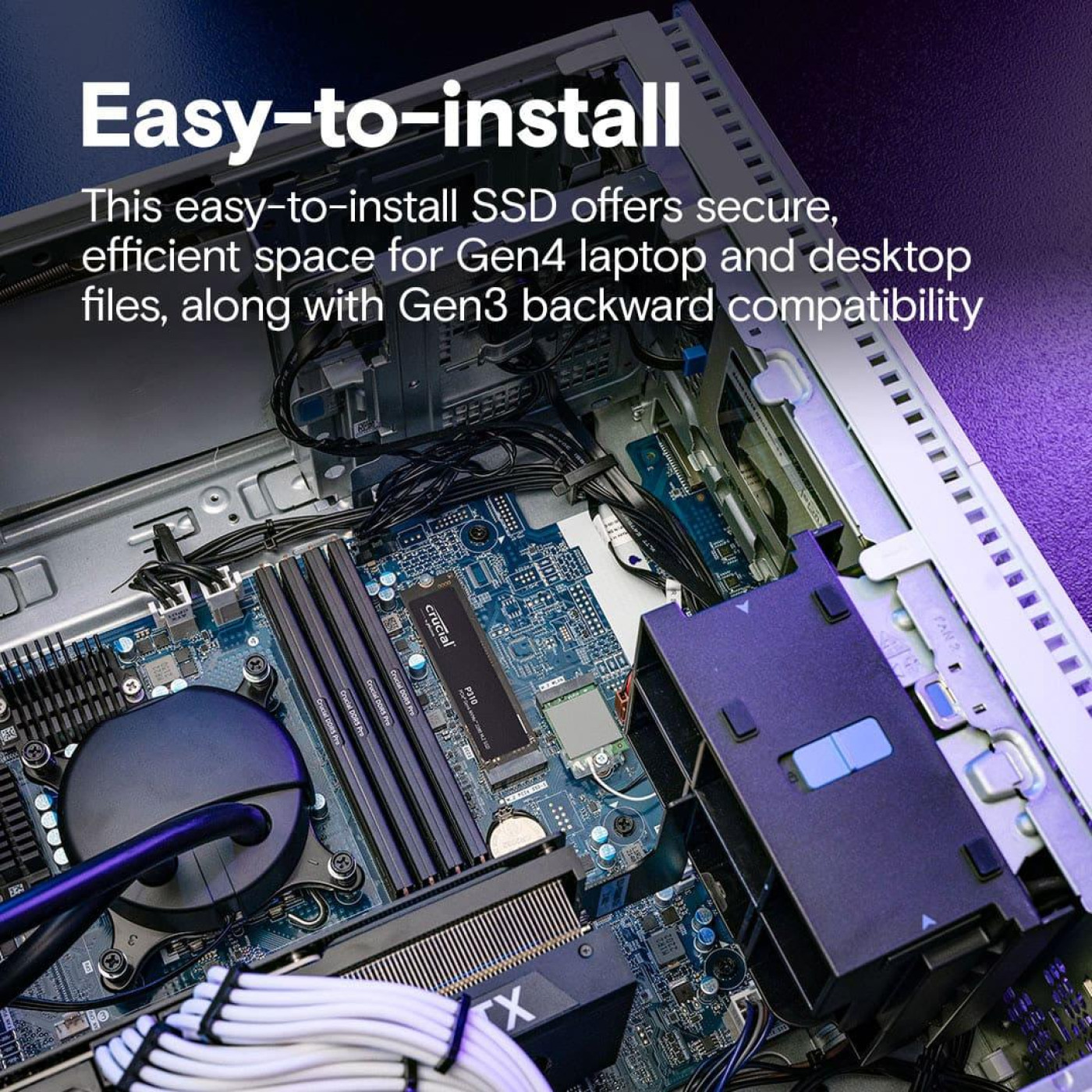 Накопитель SSD Crucial m.2 NVMe 1TB P310 PCI-E 4.0 Tray (CT1000P310SSD8-T)