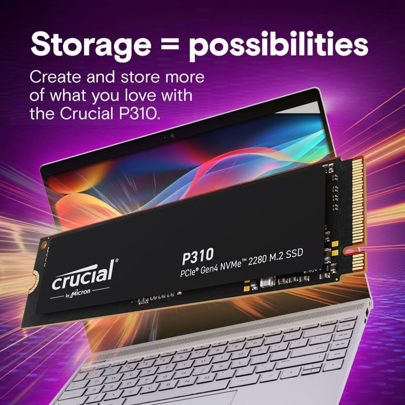 Накопитель SSD Crucial m.2 NVMe 1TB P310 PCI-E 4.0 Tray (CT1000P310SSD8-T)