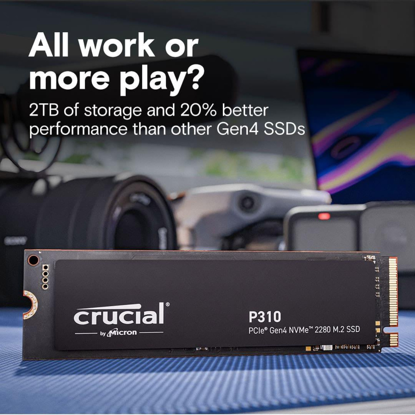 Накопитель SSD Crucial m.2 NVMe 1TB P310 PCI-E 4.0 Tray (CT1000P310SSD8-T)