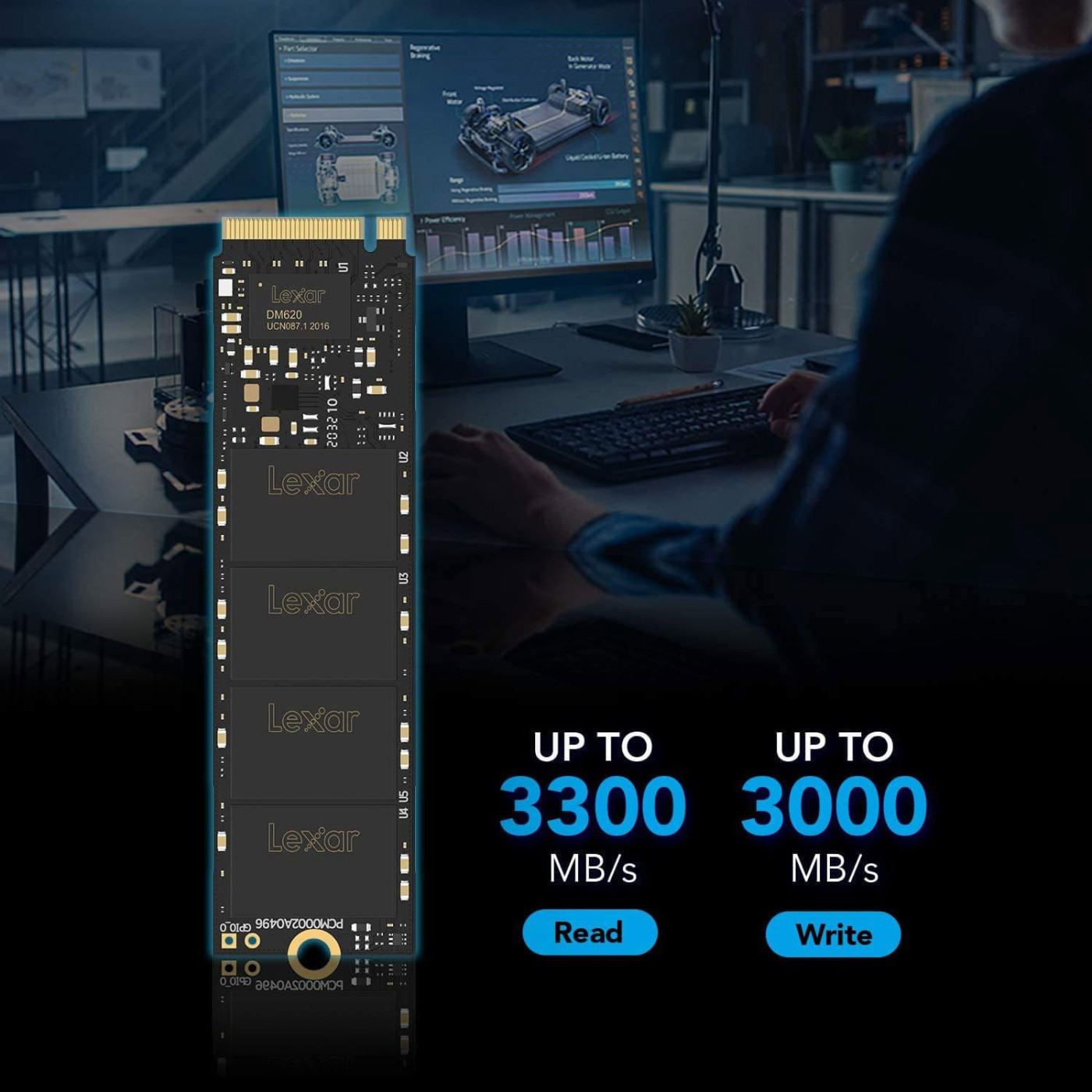 Накопичувач SSD Lexar m.2 NVMe 1TB NM620 (LNM620X001T-RNNNG)