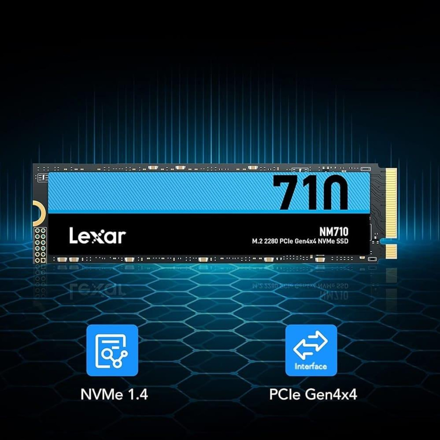 Накопитель SSD Lexar m.2 NVMe 1TB NM710 1Tb PCI-E 4.0x4 (LNM710X01T-RNNNG) (LNM710X001T-RNNNG)