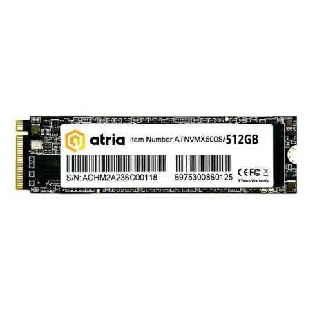 Накопичувач SSD ATRIA m.2 NVMe 512GB X500S NVMe PCIe 3.0 NVMe ATNVMX500S/512 480 500 (ATNVMX500S/512)