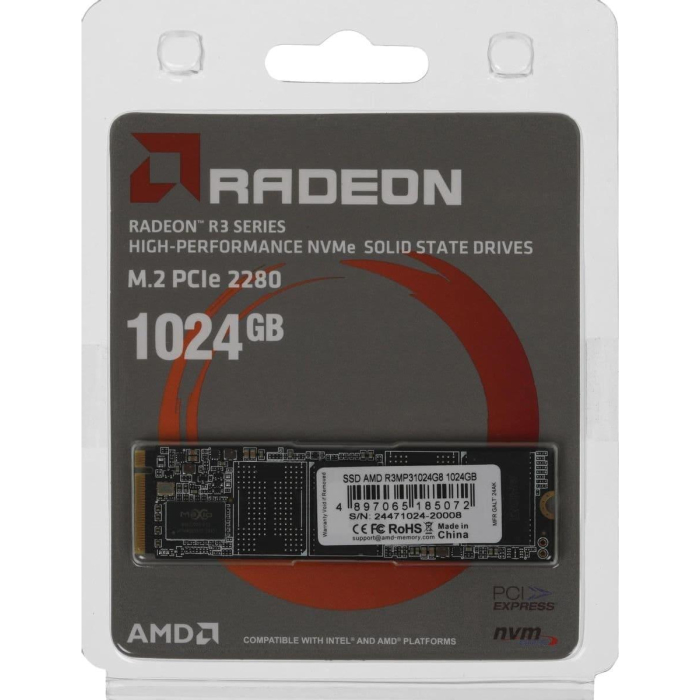 Накопичувач SSD AMD m.2 NVMe 1Tb NVMe Radeon R3 (R3MP31024G8)