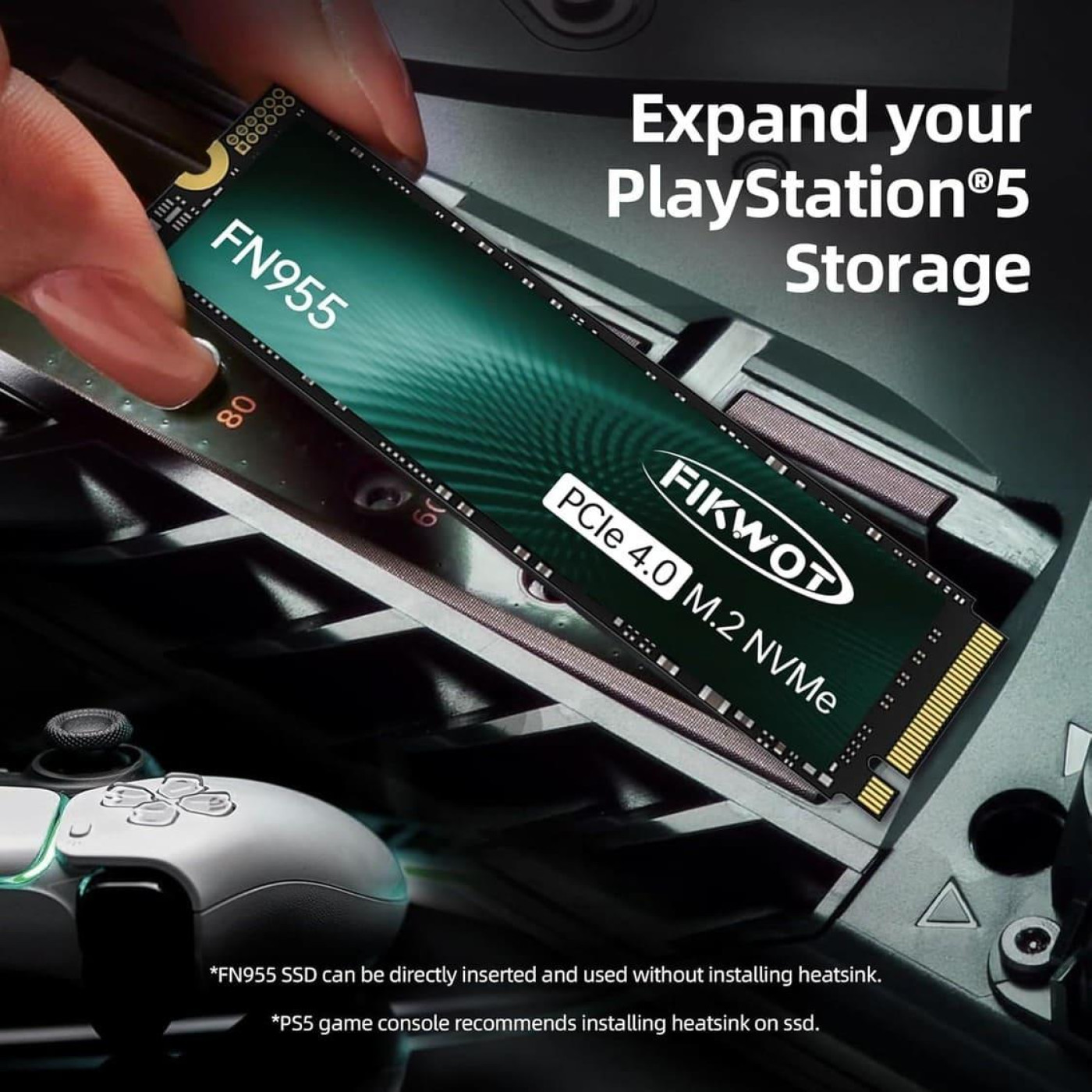 Накопитель SSD M.2 NVMe 2TB Fikwot FN955 M.2 2280 SSD PCIe Gen4 x4 (FN955 2TB)