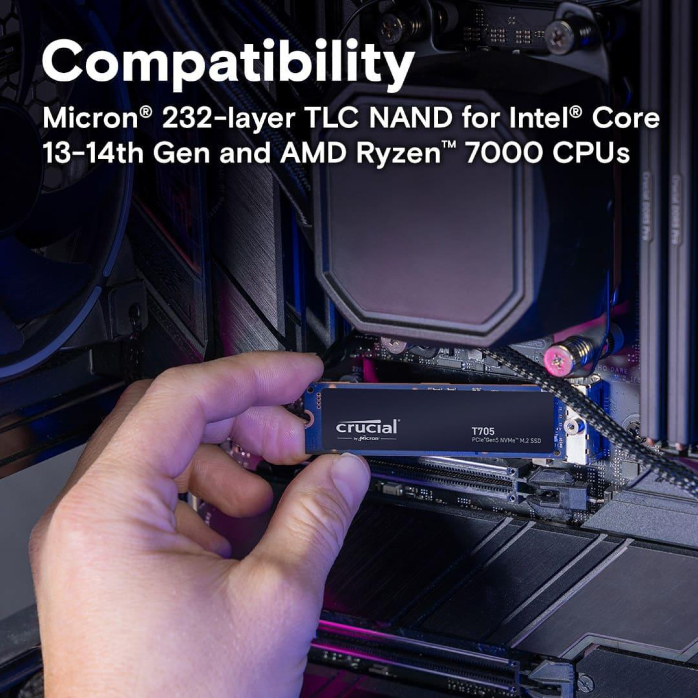Накопитель SSD Crucial m.2 NVMe 2TB T705 PCie 5.0 (CT2000T705SSD3)