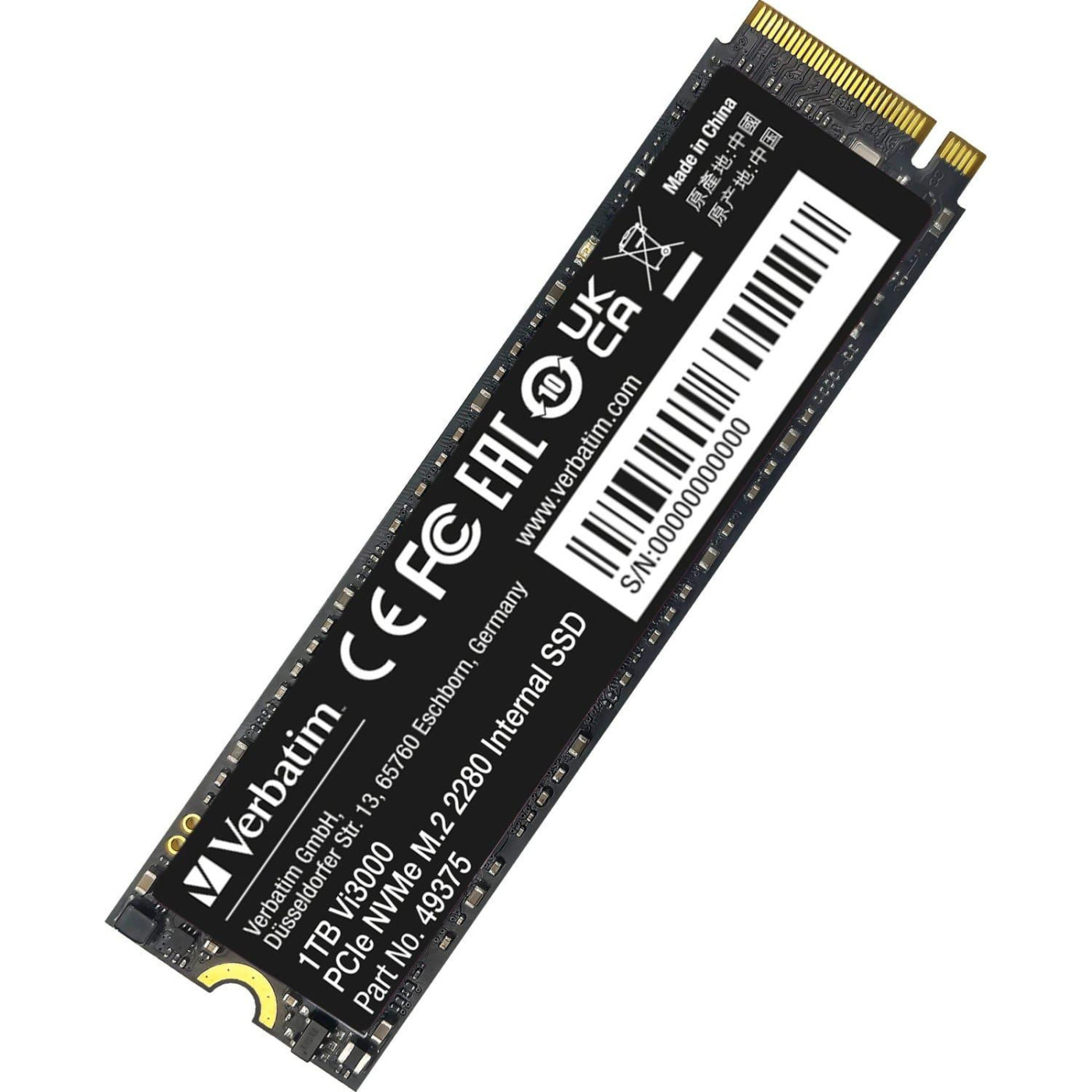 Накопичувач SSD Verbatim m.2 NVMe 1TB Vi3000 PCIe 3.0 (49375)