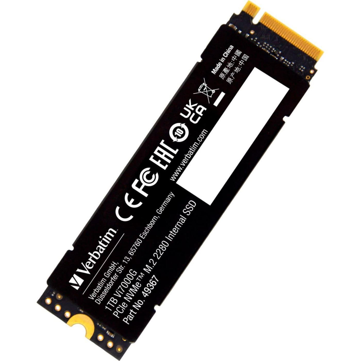 Накопитель SSD Verbatim m.2 NVMe 1TB SSD-Vi7000G PCIe 4.0 (49367)
