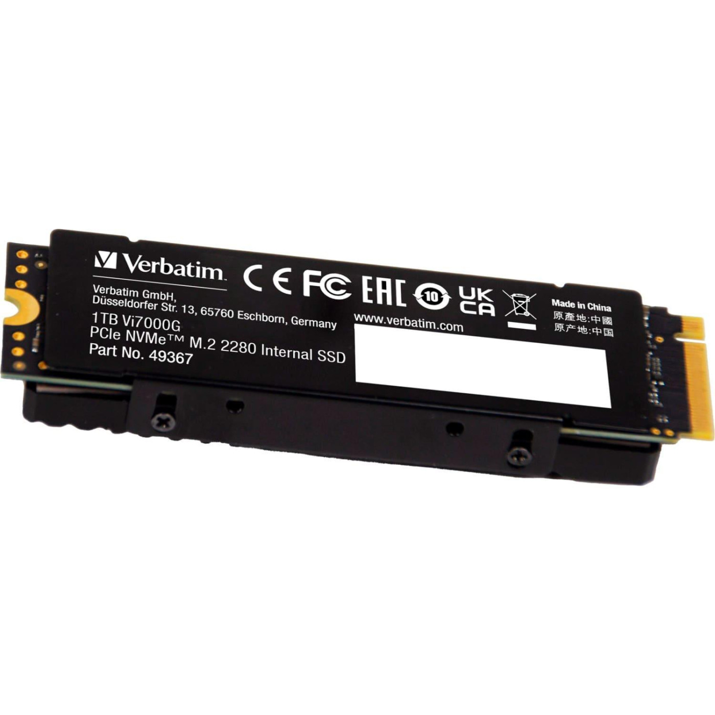 Накопитель SSD Verbatim m.2 NVMe 1TB SSD-Vi7000G PCIe 4.0 (49367)