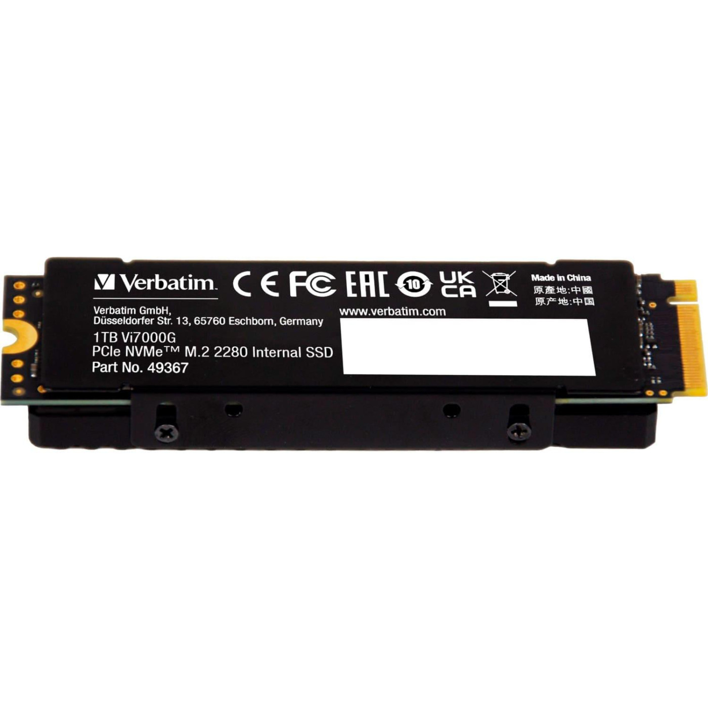 Накопитель SSD Verbatim m.2 NVMe 1TB SSD-Vi7000G PCIe 4.0 (49367)