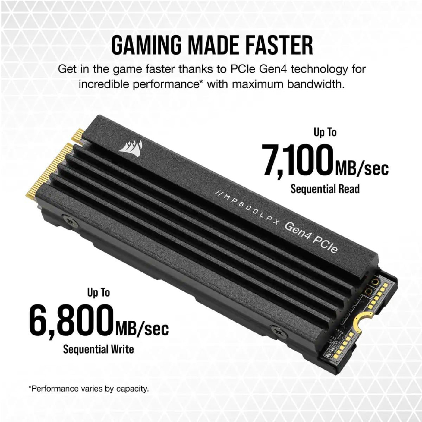 Накопичувач SSD Corsair m.2 NVMe 4TB MP600 PRO LPX (CSSD-F4000GBMP600PLP)