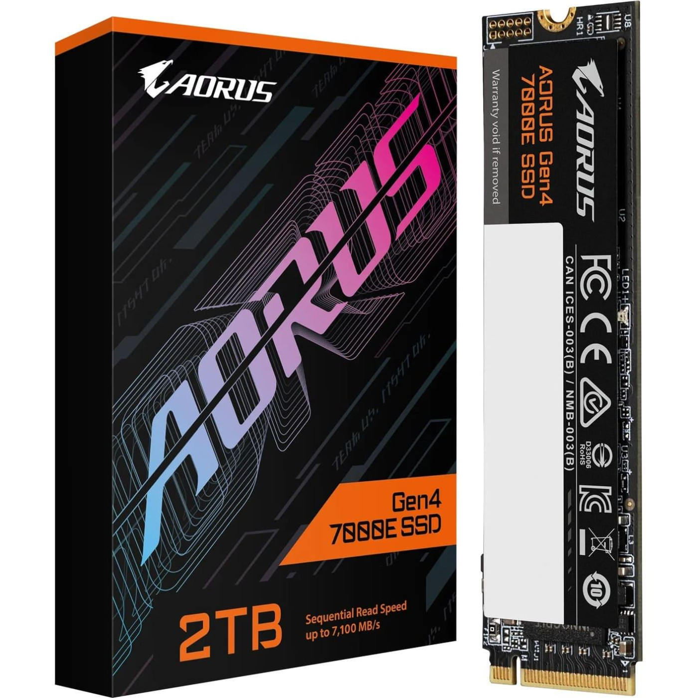 Накопитель SSD GIGABYTE m.2 NVMe 2TB Aorus 7000E PCIe 4.0x4 (AG470E2TB)
