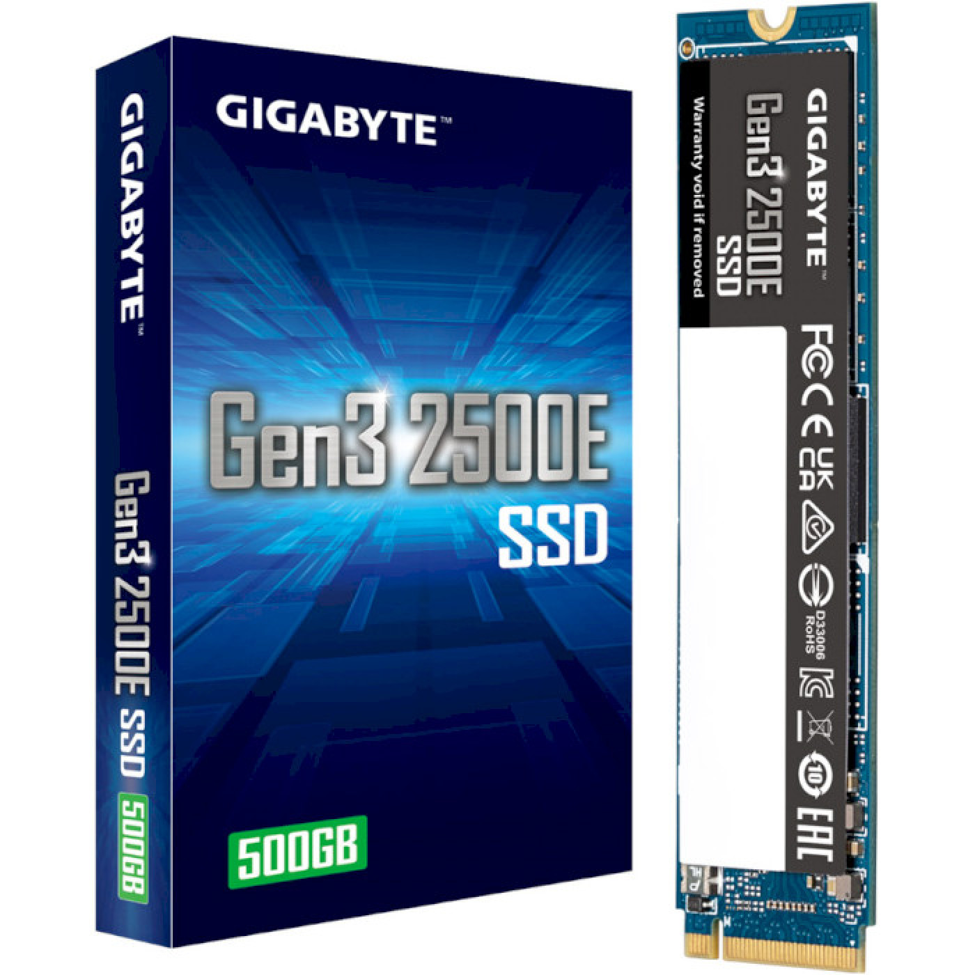 Накопичувач SSD Gigabyte m.2 NVMe 500GB 2500E PCIe 3.0 480 512 (G325E500G)