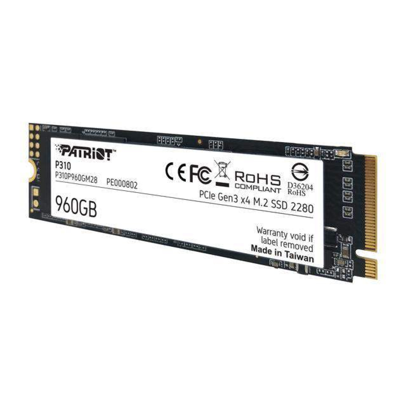 Накопичувач SSD Patriot m.2 NVMe 960GB P310 (P310P960GM28)