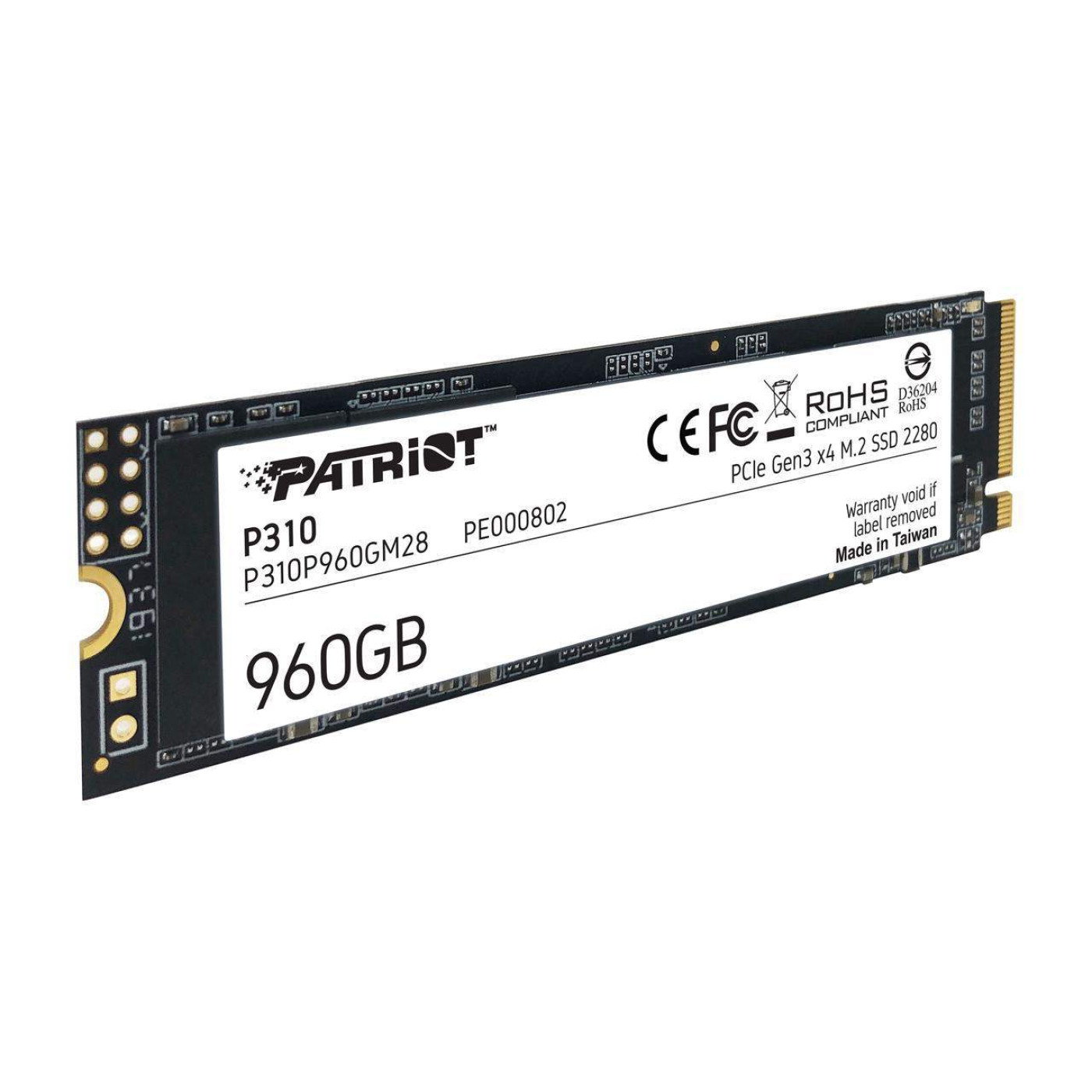 Накопичувач SSD Patriot m.2 NVMe 960GB P310 (P310P960GM28)