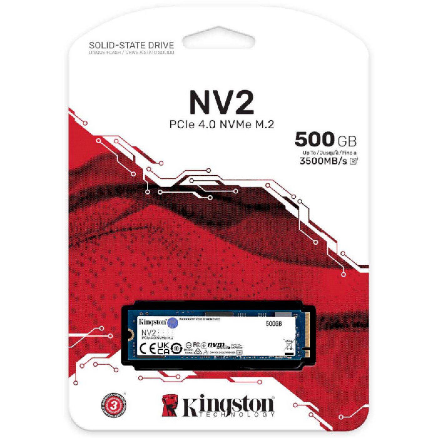 Накопитель SSD Kingston m.2 NVMe 500GB NV2 480 512 (SNV2S/500G) Б/у
