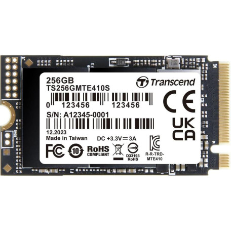 Накопитель SSD Transcend m.2 NVMe 256GB 2242 PCIe 4.0x4 3D TLC DRAM-less (TS256GMTE410S) (TS256GMTE410S_)