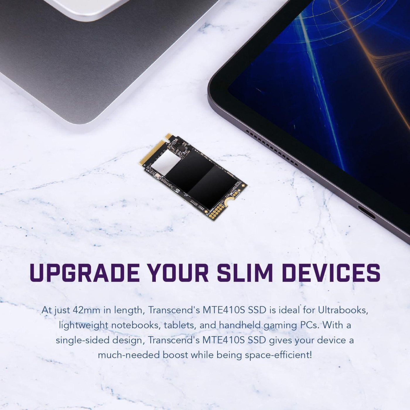 Накопитель SSD Transcend m.2 NVMe 256GB 2242 PCIe 4.0x4 3D TLC DRAM-less (TS256GMTE410S) (TS256GMTE410S_)