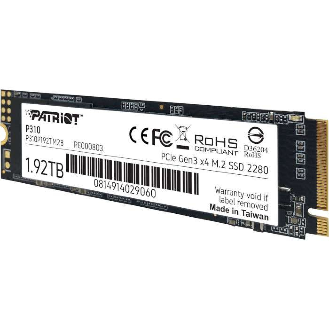 Накопичувач SSD Patriot m.2 NVMe 1920GB P310 2tb (P310P192TM28)
