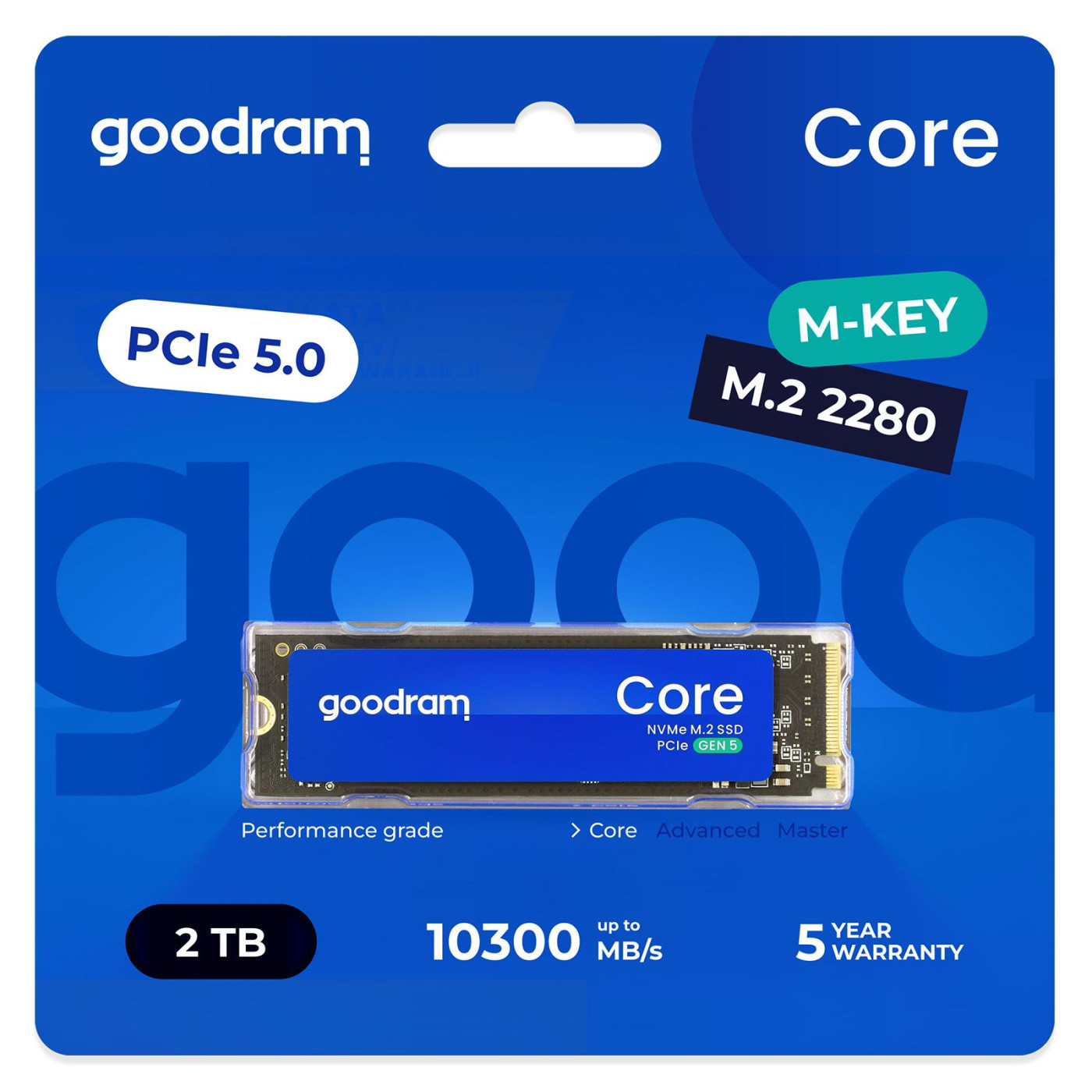 Накопитель SSD GoodRam m.2 NVMe 2TB Core PCIe 5.0 x4 3D NAND (SSDR-GRC01-2K0-80)