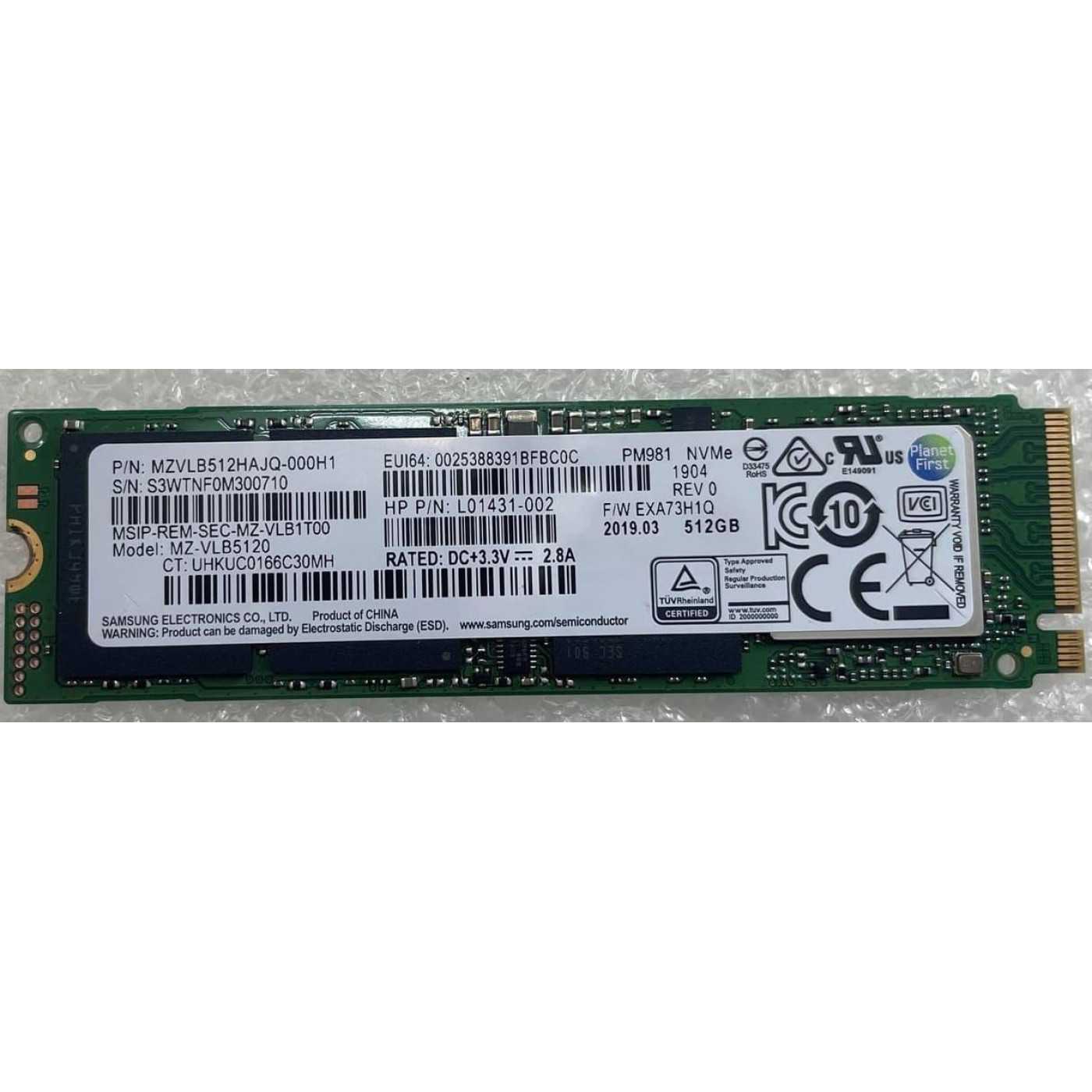 Samsung PM981 512GB NVMe M.2 SSD 5枚セット Купити Накопичувач SSD M.2 NVMe 512Gb Samsung PM981 (MZVLB512HAJQ