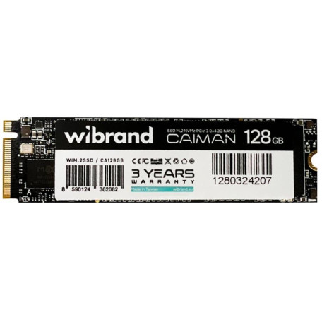 Накопичувач SSD Wibrand m.2 NVMe 128GB Caiman 120 (WIM.2SSD/CA128GB)