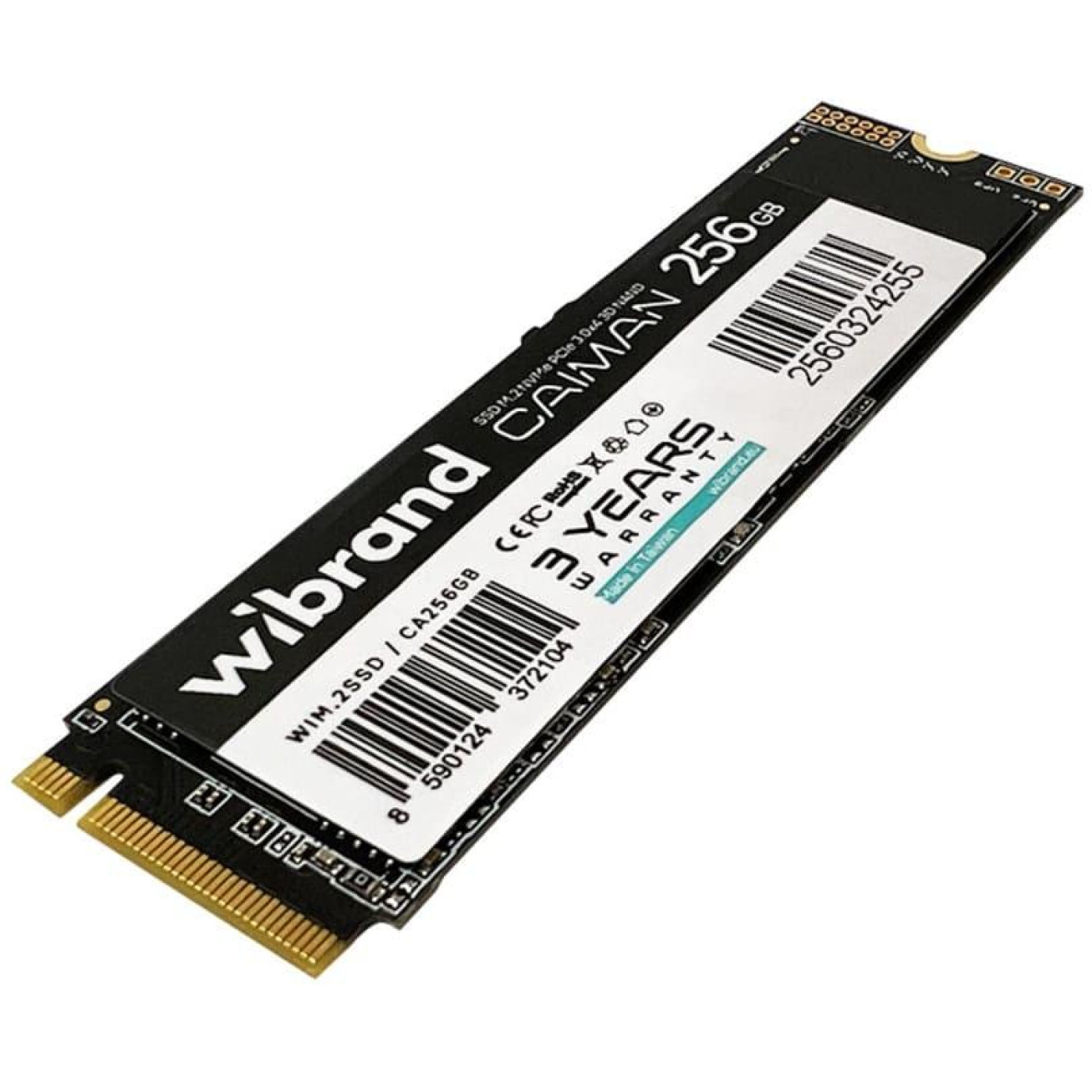Накопитель SSD Wibrand m.2 NVMe 256GB Caiman PCIe 3.0 240 250 (WIM.2SSD/CA256GB)