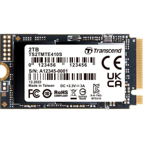 Накопичувач SSD Transcend m.2 NVMe 2TB 410S 2242 PCIe 4 x4 NVMe (TS2TMTE410S) (FFMSTR02157)