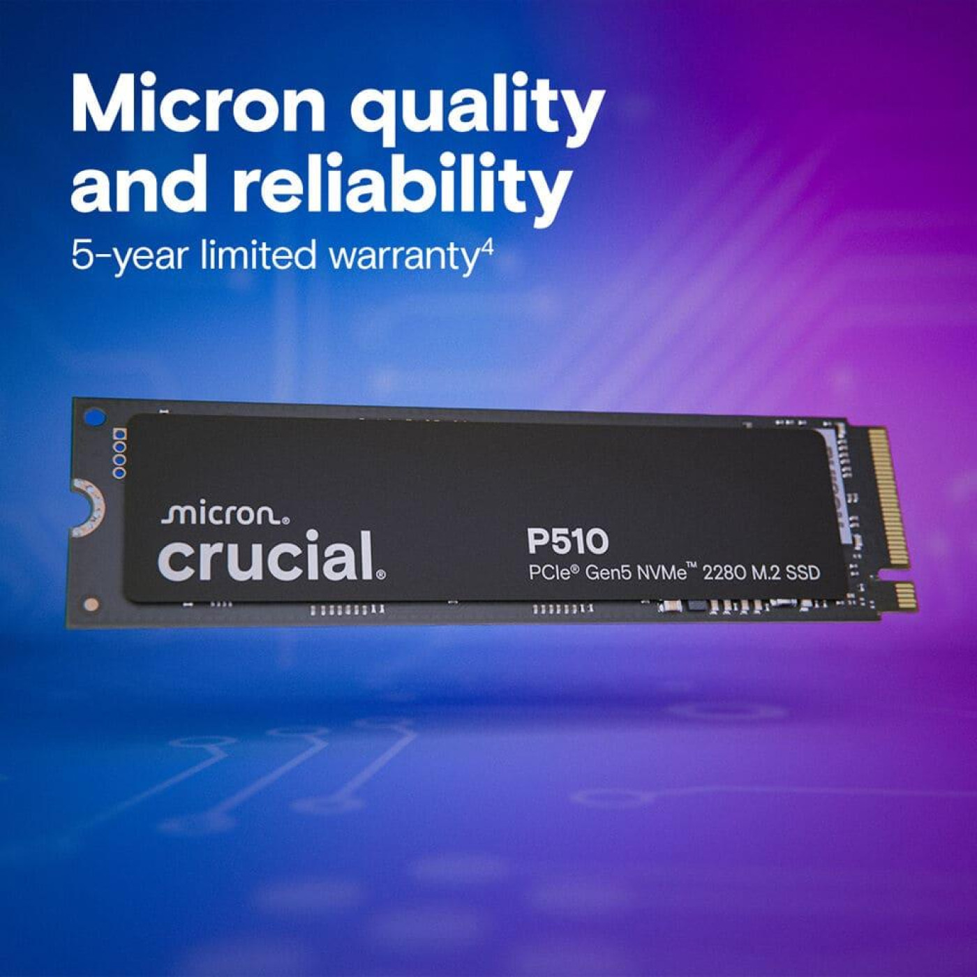Накопичувач SSD Crucial m.2 NVMe 1TB P510 PCIe 5.0 (CT1000P510SSD8)